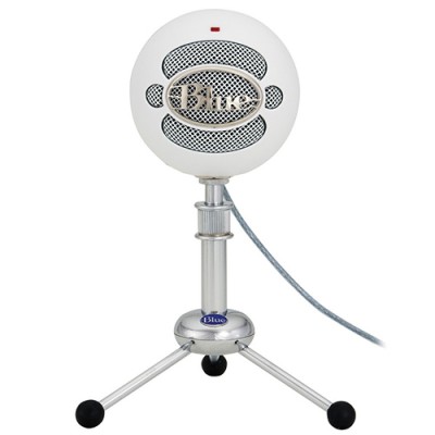 Blue Snowball USB Microphone in Textured White
